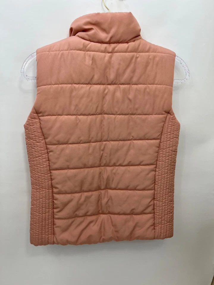 NY&C New York & Company Chaleco acolchado sin mangas frontal cremallera rosa para mujer talla S Foto 4 de 4