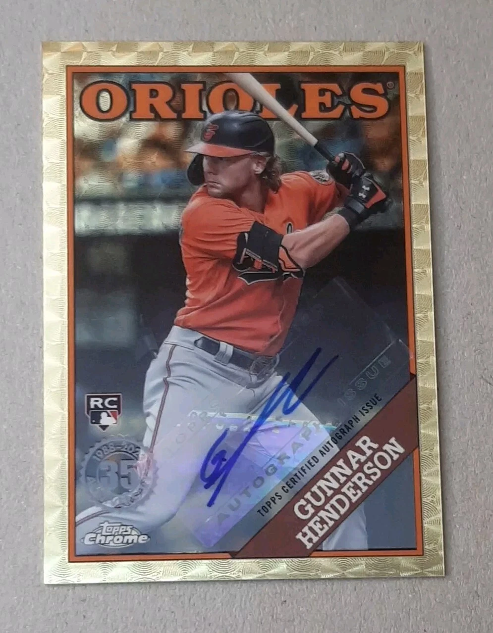 2023 Topps Update Series Gunnar Henderson Silver Pack Superfractor Auto RC 1/1