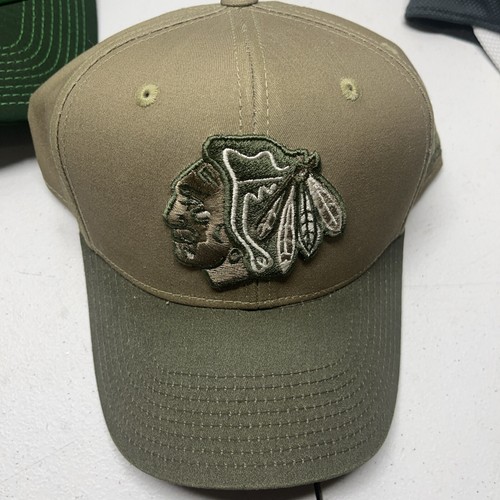 3 campeones de la Copa NHL Chicago Blackhawks 2015, sombreros Blackhawks bronceados y verdes - Imagen 6 de 9