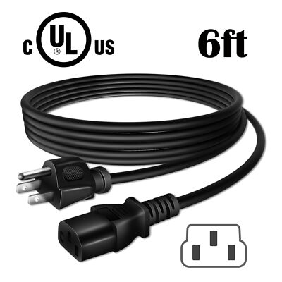 UL 6ft AC Power Cord Cable Lead For SVS PB-3000 PB-4000 Ported Powered Subwoofer