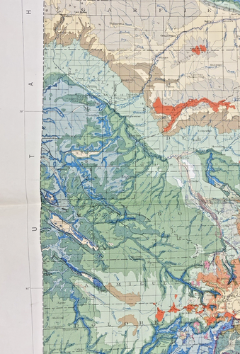 1967 Vintage USGS Geological Map of Colorado VG+ Full Color Paper Wall Map - Picture 7 of 9
