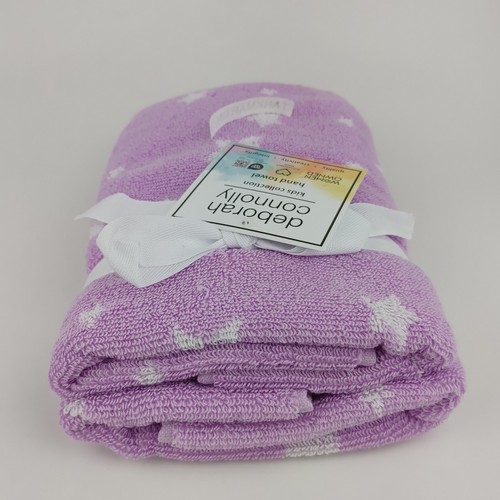 Set of 6 Deborah Connolly 2 Hand Towels & 4 Wash Cloths Pink White Stars - Picture 10 of 12