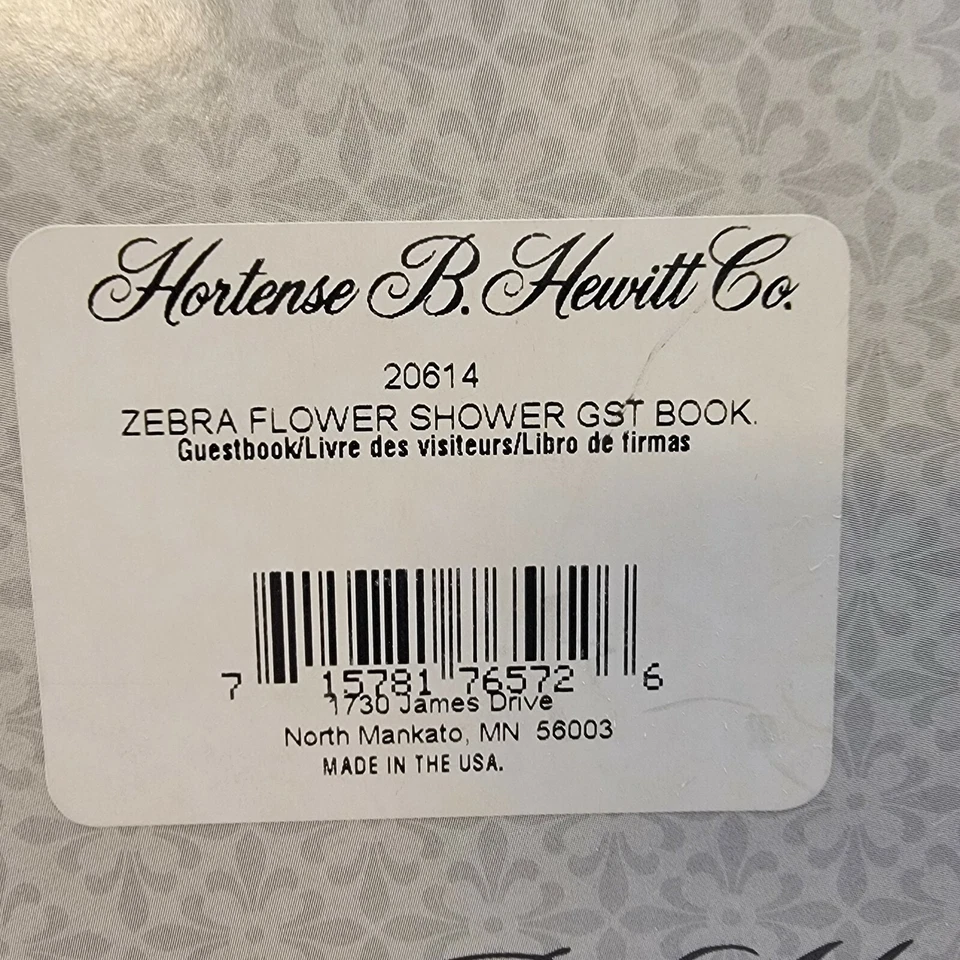 Libro de visitas de ducha con estampado de cebra (20614) - Ducha nupcial Foto 3 de 4
