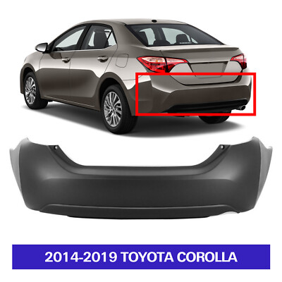 Rear Bumper Cover for TOYOTA COROLLA 2014-2018 Upper Primed Lower Textured