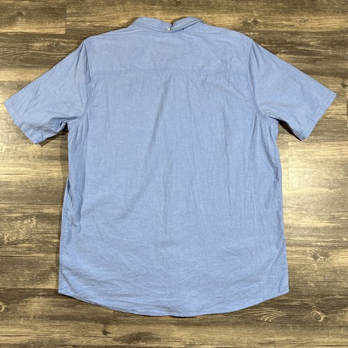 Element Short Sleeve Button Up Blue Stretch Cotton Shirt Men’s Size XXL - Picture 14 of 16