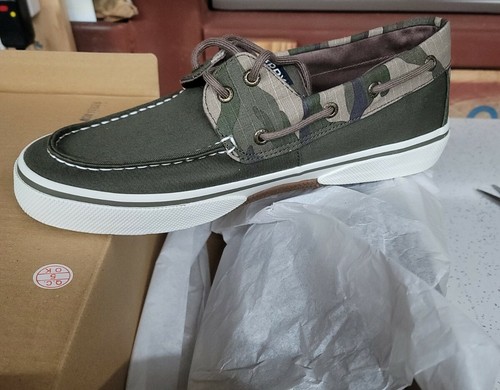 Mens Sperry Halyard 2-Eye Camo Boat 