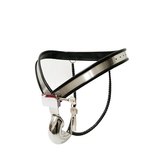 Male Chastity Belt Device With Stainless Steel Cage Lock Adjustable Pant BDSM - Picture 20 of 24