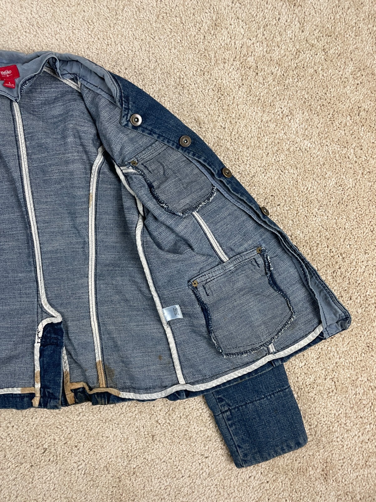 Mossimo Denim Basic Jacket Womens Large Band Coll… - image 7