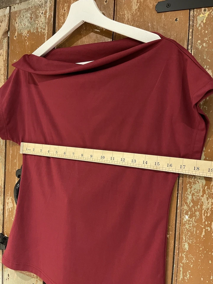 Zanzea Short Sleeve Blouse T-Shirt Top Red Women's Size Large Scoop Neck - Image 4 of 4