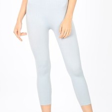 Plus Seamless Classic Capri Leggings Light Grey