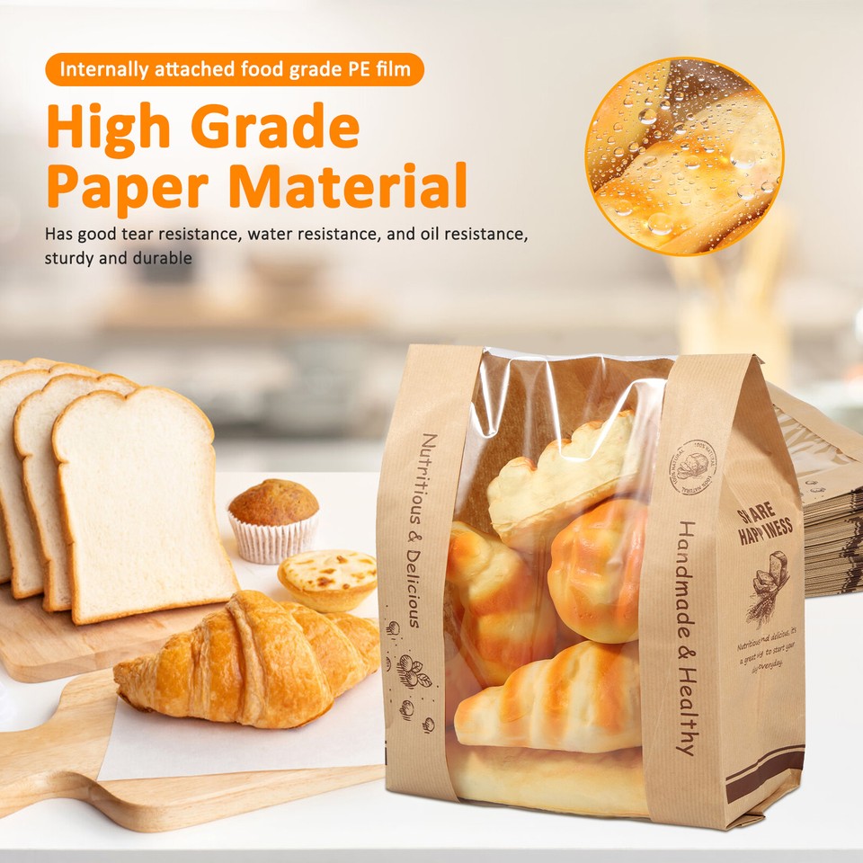 Bread Bags Paper Bread Packaging Bags Bread Paper Bags Brown Paper