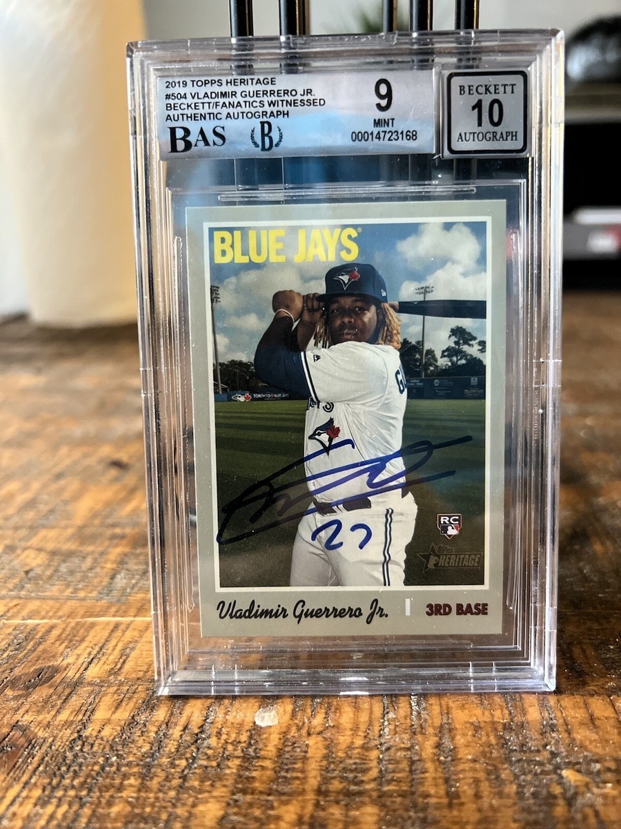 その他 Guerrero jr. rc auto topps psa9 2019 Topps Vladimir Guerrero Jr RC Heritage Rookie auto #504