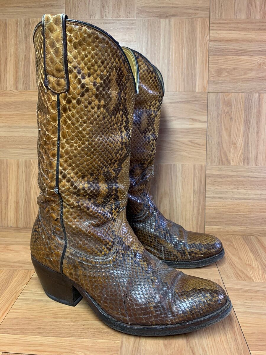 RARE🔥 KJ Long Life Western Full Snakeskin Men's Cowboy RARE🔥 KJ Long Life Western Full Snakeskin Men's Cowboy