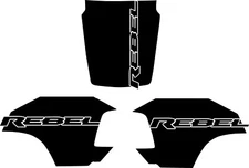 Compatible with RAM  Rebel   Vinyl graphics SOLID Style Hood & Bedsides Package 