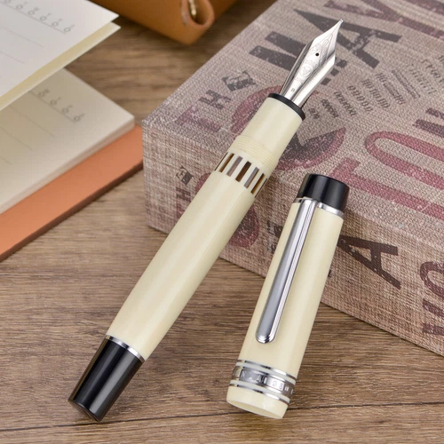 Wingsung 930 #9 Piston Fountain Pen F/M/B Nib Flat Top Resin Pen Writing Pen New - Picture 4 of 35