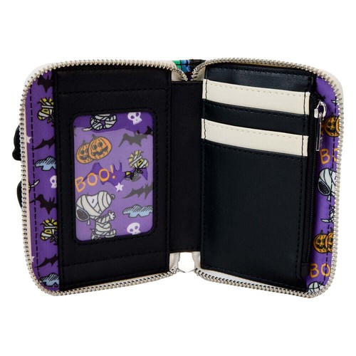 Loungefly Peanuts Snoopy Mummy Haunt Glow Zip Around Wallet Purse Official - Picture 4 of 5