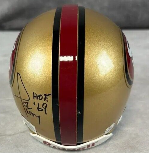 Joe Perry San Francisco 49ers Signed Autographed Mini Helmet HOF 69 - Picture 3 of 3