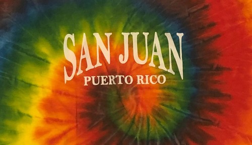 San Juan Puerto Rico Graphic Tie Dye Baumwolle T-Shirt Jugend Gr. XL Kurzarm - Bild 3 von 5