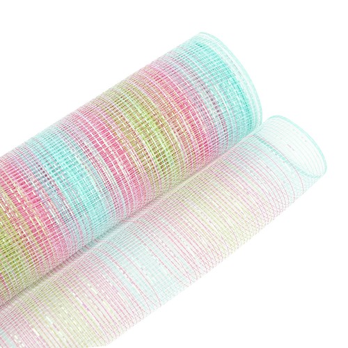 Spezialist Deko Netz 25 cm x 9,1 m 16 Designs 10 % Rabatt Kranzherstellung UK Verkäufer - Bild 7 von 20