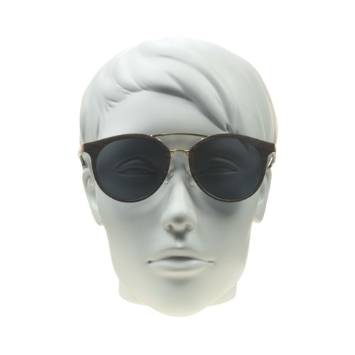 Round Double Bar Sunglasses Horn Rimmed Fashion Retro Designer 100% UV Glasses - Picture 13 of 13