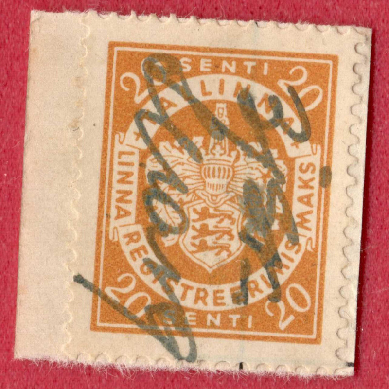 ESTONIA 20 Centi Revenue Fiscal Stamp 8569