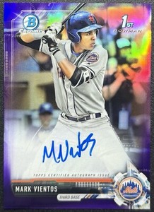 2017 Bowman Draft Chrome Purple Refractor Auto /250 Mark Vientos #CDA-MV
