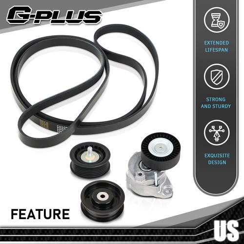 Engine Drive Belt Tensioner & Idler Pulley Serpentine Belt kit For Mercedes-Benz - Picture 8 of 12