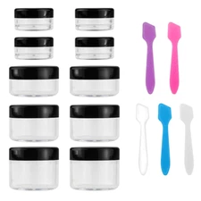 10Pcs Small Travel Containers Cosmetic Jars with Lids Makeup Travel Containers