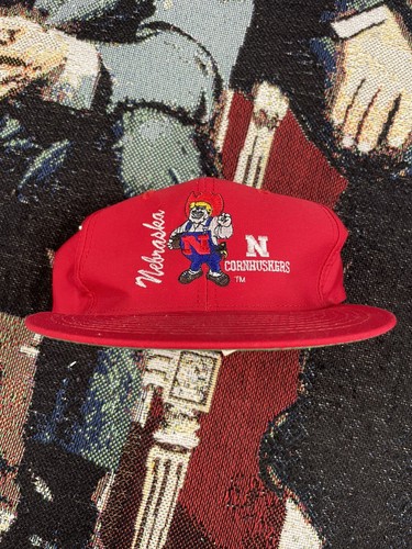 Vintage University of Nebraska Snapback Hat Cornhuskers NWT 90s Front Row - Picture 4 of 6