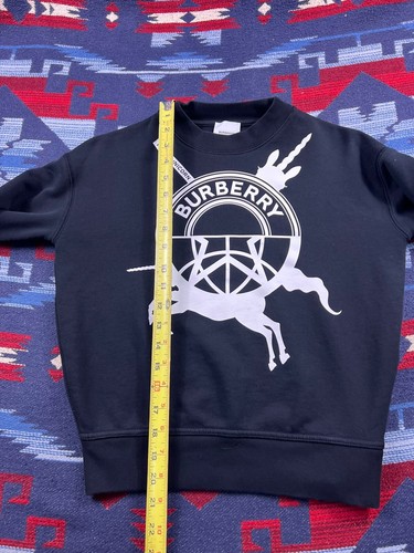 Burberry Unicorn Logo Print Sweatshirt Crewneck Black Kids Boys Girls Size 10Y - Picture 4 of 12