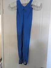 Girls Blue s Full Body Dance/Gymnastics unitard/cat suit/jumpsuit -size 1 