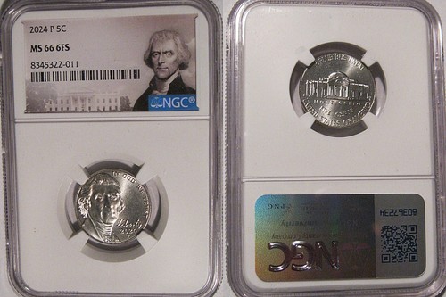 2024 P Jefferson Nickel 5c NGC MS 66 6FS Full Steps