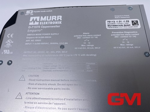 Murr Alimentatore switching 85693 power supply trifase Emparro 360-500VAC 24-28VDC - Foto 4 di 9