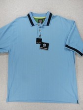 NEW Cotton Traders Dry Point Cotton/Poly Short Sleeve Polo Shirt Men's XL Blue