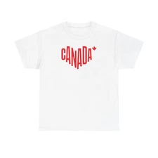 Canada Rouge Heart Tee, Canadian Flag T-Shirt, Unisex Graphic Shirt, Patriotic