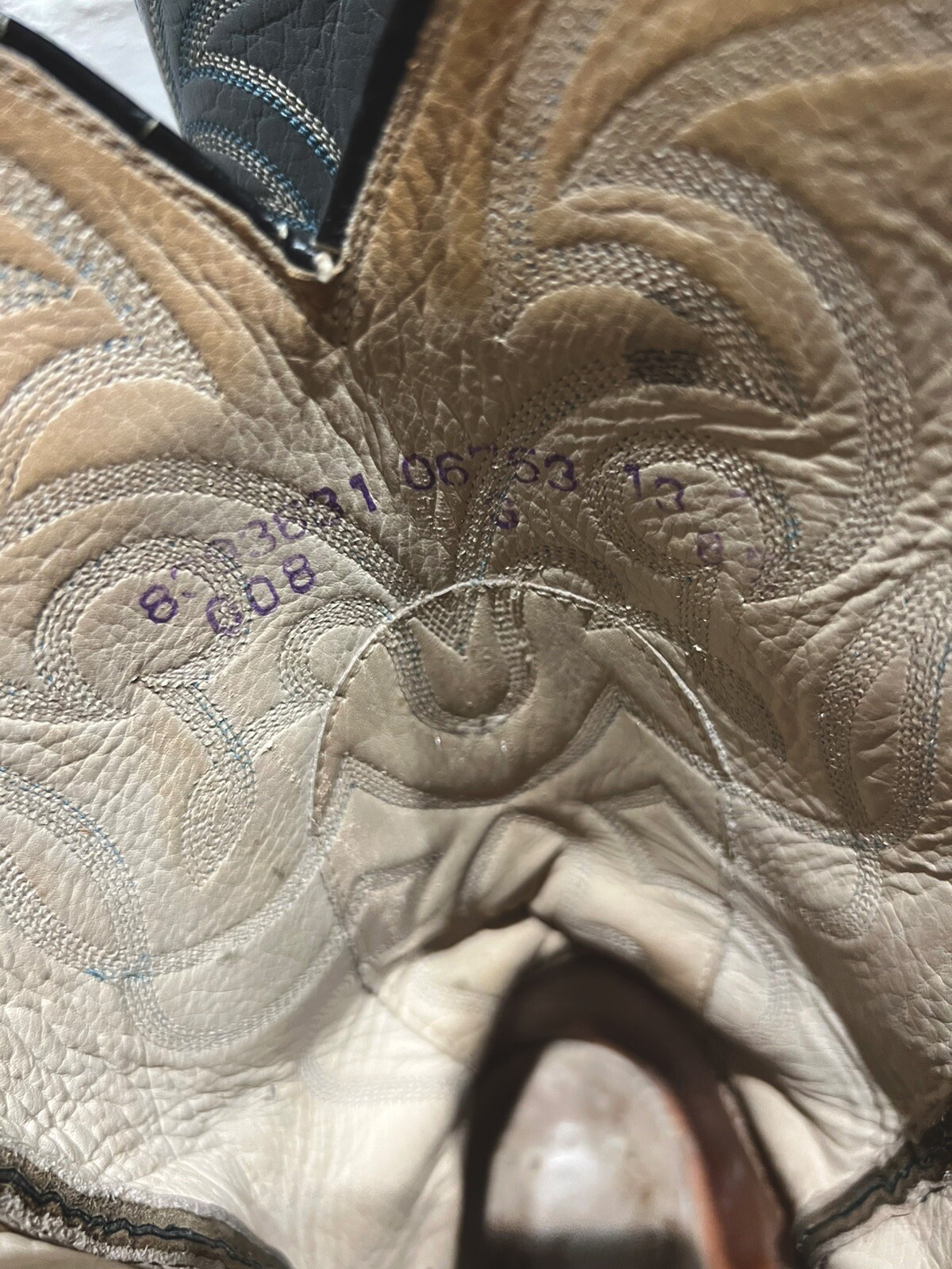 Vintage Dan Post Gray Textured Python Cowboy Boot… - image 5