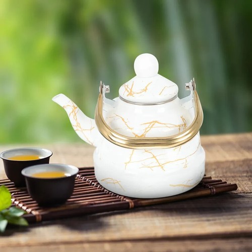 teapot enamel kettle Enamel Kettle Tea Maker Vintage Teakettle Stove Retro - Picture 7 of 11