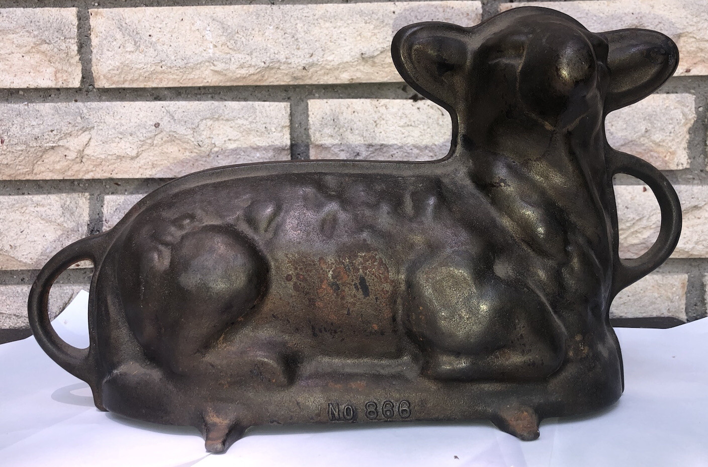 Griswold 886 Cast Iron Lamb Cake Mold No 866 921 922 Made in USA