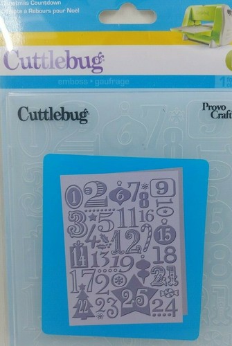   Cuttlebug NEW  5x7 embossing "Christmas Countdown" folder  - Picture 1 of 2