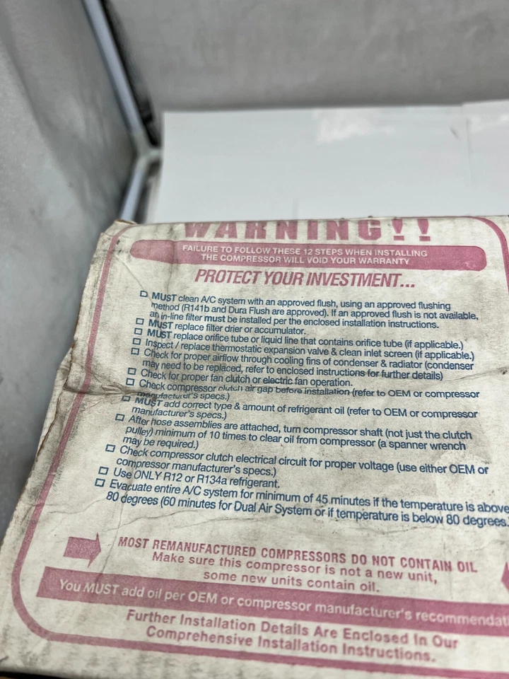 Compresor de aire acondicionado genuino Four Seasons 57867 para Buick Century 1990-1991 3,3 L Foto 3 de 4