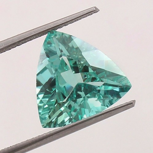 AAA Ceylon Verde Party Zaffiro Sciolto Trilione Taglio Gemma Qualità Fine 6,40 C  - Foto 1 di 4