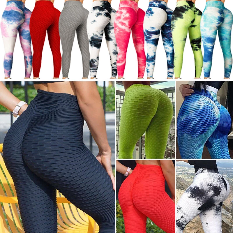 Women's Push Up Leggings Yoga Pants Anti Cellulite Ruched Scrunch Booty  Trousers