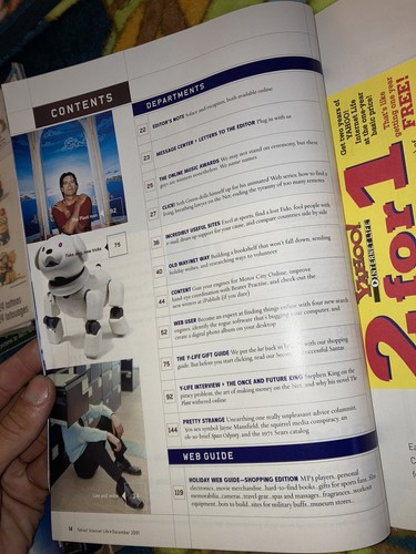 Yahoo Internet Life magazine - December 2001 LOTR Lord Of The Rings Stephen King - Picture 11 of 12
