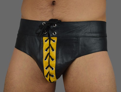 AW-510 zum schnüren leder Slips Echtleder unterhose,Unterwäsche,Hipster Briefs - Picture 7 of 17