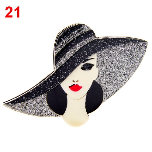 Acrylic Modern Lady Girl Fashion Brooches Women Men Pins Gifts Jewelry Brooch - Picture 43 of 47