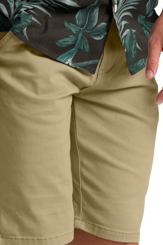 Mens Relaxed Chino Stretch Classic-fit Cotton Summer Beach Lightweight Half Pant - Picture 16 of 82