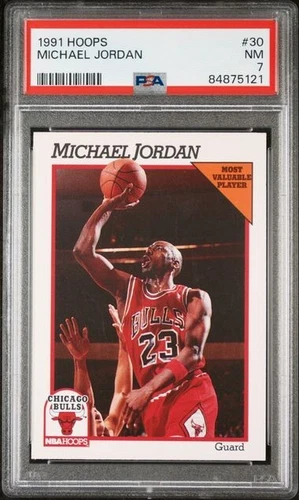 1991 Hoops Michael Jordan #30 PSA 7 NM MVP, Nice Card!
