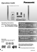 Panasonic SA-HT540 SA-HT990 Home Theater System Owners Instruction Manual