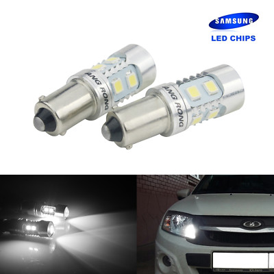 Ampoules LED T4W BA9S 6000K - Lot De 2 - 12V - Pour Feux De Position - Neuf