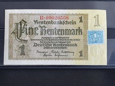 1 marka emerytalna DM 1948 NRD seria B wydanie kuponowe sowieckie Strefa okupacyjna 5 cyfr 